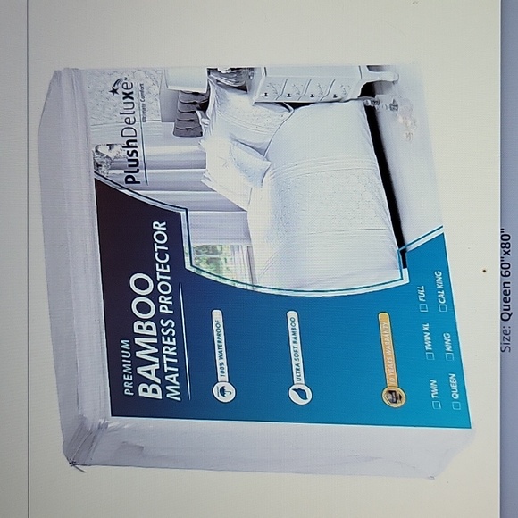 PlushDeluxe Bedding Plushdeluxe Premium Bamboo Mattress Protector